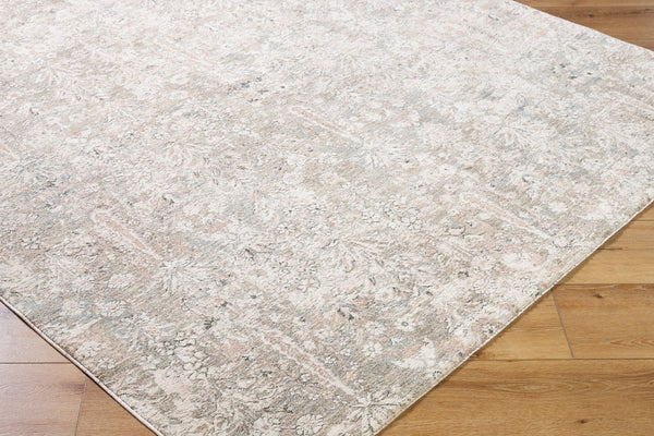 Livabliss Poetry Turkish Machine Woven Polyester Area Rug with Fringe for Living Rooms Cream, Light Sl 6'7" x 6'7" POI2300-67RD