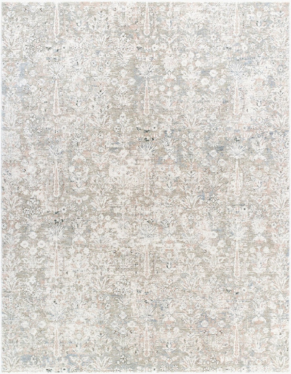 Livabliss Poetry Turkish Machine Woven Polyester Area Rug with Fringe for Living Rooms Cream, Light Sl 7'10" x 10'2" POI2300-710102