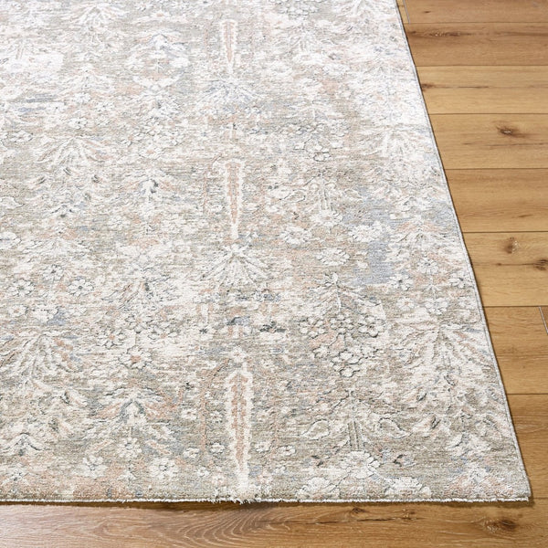 Livabliss Poetry Turkish Machine Woven Polyester Area Rug with Fringe for Living Rooms Cream, Light Sl 6'7" x 6'7" POI2300-67RD