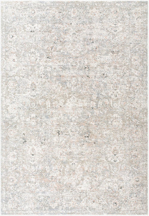 Livabliss Poetry Medallion Fringe Area Rug Polyester Woven Traditional Living Room Accent Cream, Light Sl 10' x 13'11" POI2303-101311