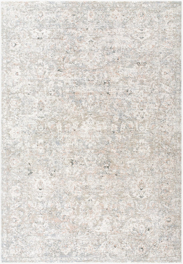 Livabliss Poetry Medallion Fringe Area Rug Polyester Woven Traditional Living Room Accent Cream, Light Sl 10' x 13'11" POI2303-101311