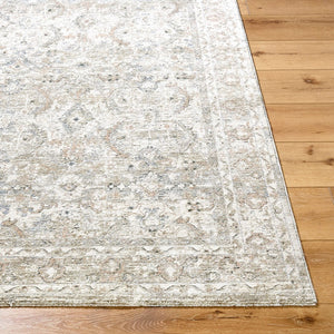 Livabliss Poetry Machine Woven Polyester Area Rug Ornate Traditional Pattern with Soft Fringe Border Light Slate, Cr 10' x 13'11" POI2304-101311