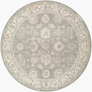 Livabliss Poetry Machine Woven Polyester Area Rug with Fringe Trim for Large Living Spaces Light Sage, Sla 5'3" x 5'3" POI2305-53RD