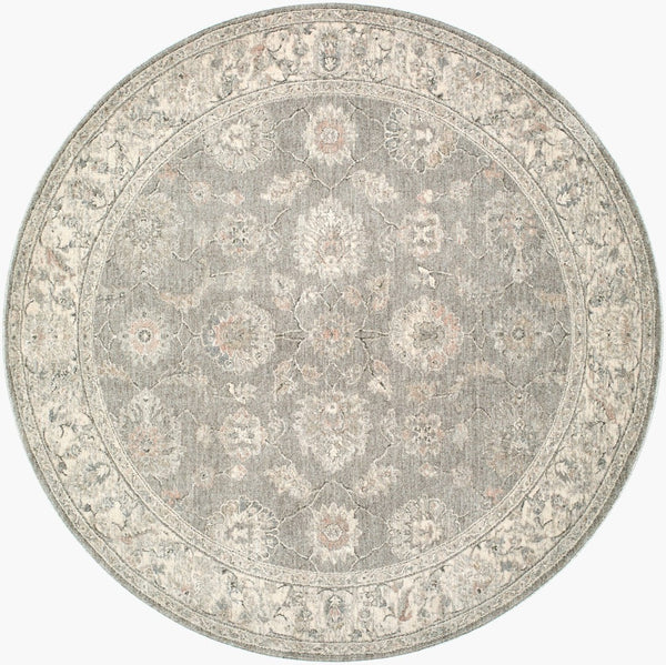 Livabliss Poetry Machine Woven Polyester Area Rug with Fringe Trim for Large Living Spaces Light Sage, Sla 5'3" x 5'3" POI2305-53RD
