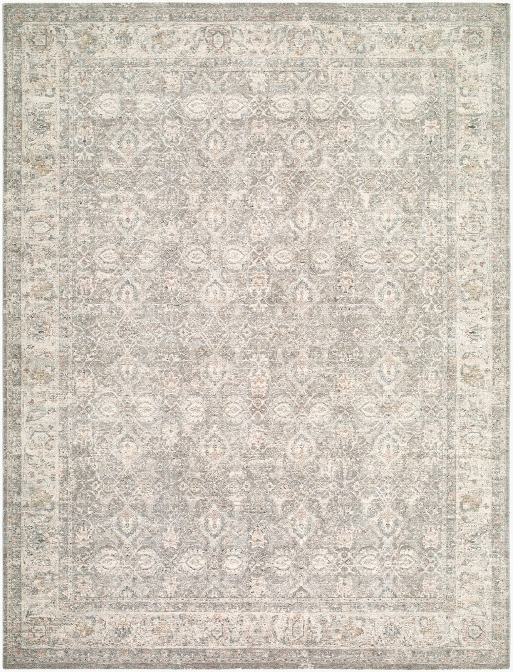 Livabliss Poetry Traditional Fringe Area Rug Turkish Woven Polyester for Living Room Bedroom Cream, Light Sa 12' x 15' POI2306-1215
