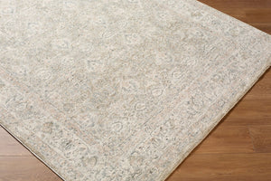Livabliss Poetry Medallion Area Rug with Fringe Border for Formal Dining and Living Rooms Cream, Slate 2'7" x 10' POI2307-2710