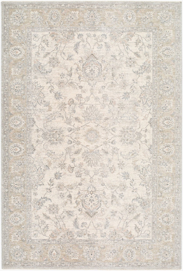Livabliss Poetry Turkish Style Machine Woven Polyester Area Rug with Fringe for Living Rooms Cream, Light Be 6'7" x 9'6" POI2311-6796