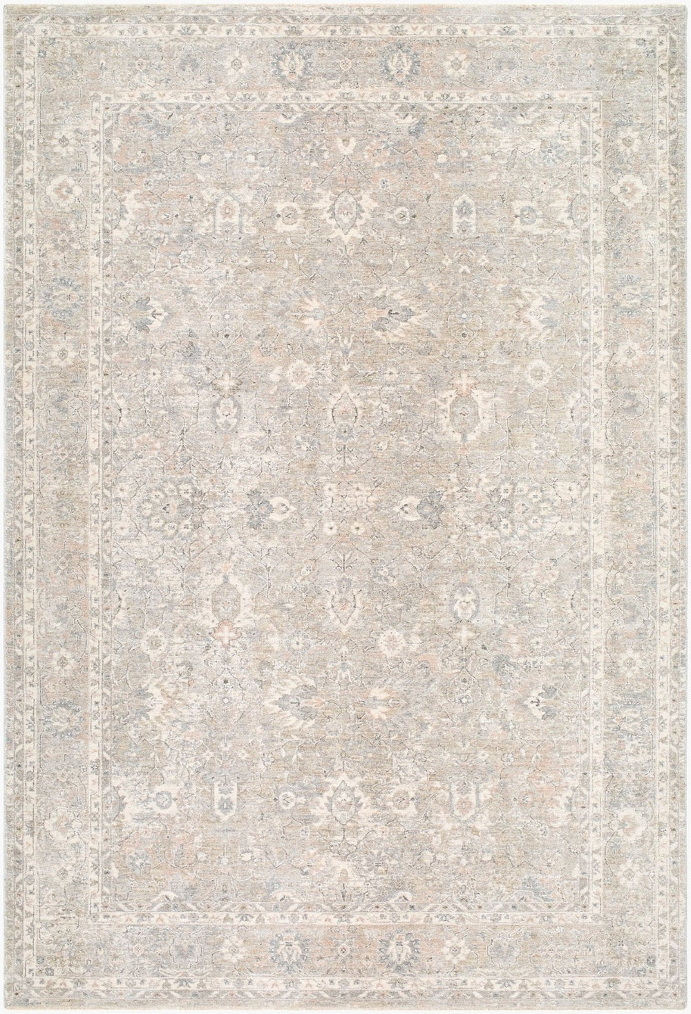 Livabliss Poetry Large Area Rug with Traditional Fringe Turkey Woven Polyester Living Room Cream, Light Be 9' x 12'2" POI2313-9122