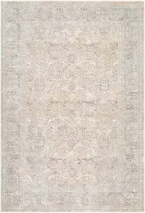 Livabliss Poetry Collection Traditional Area Rug Polyester Woven Plush Pile Living Room Floor Light Beige, Cr 10' x 13'11" POI2314-101311