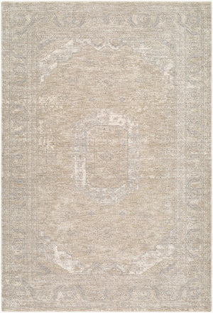 Livabliss Poetry Collection Turkish Machine Woven Medallion Area Rug for Living Dining Rooms Light Beige, Cr 12' x 15' POI2318-1215
