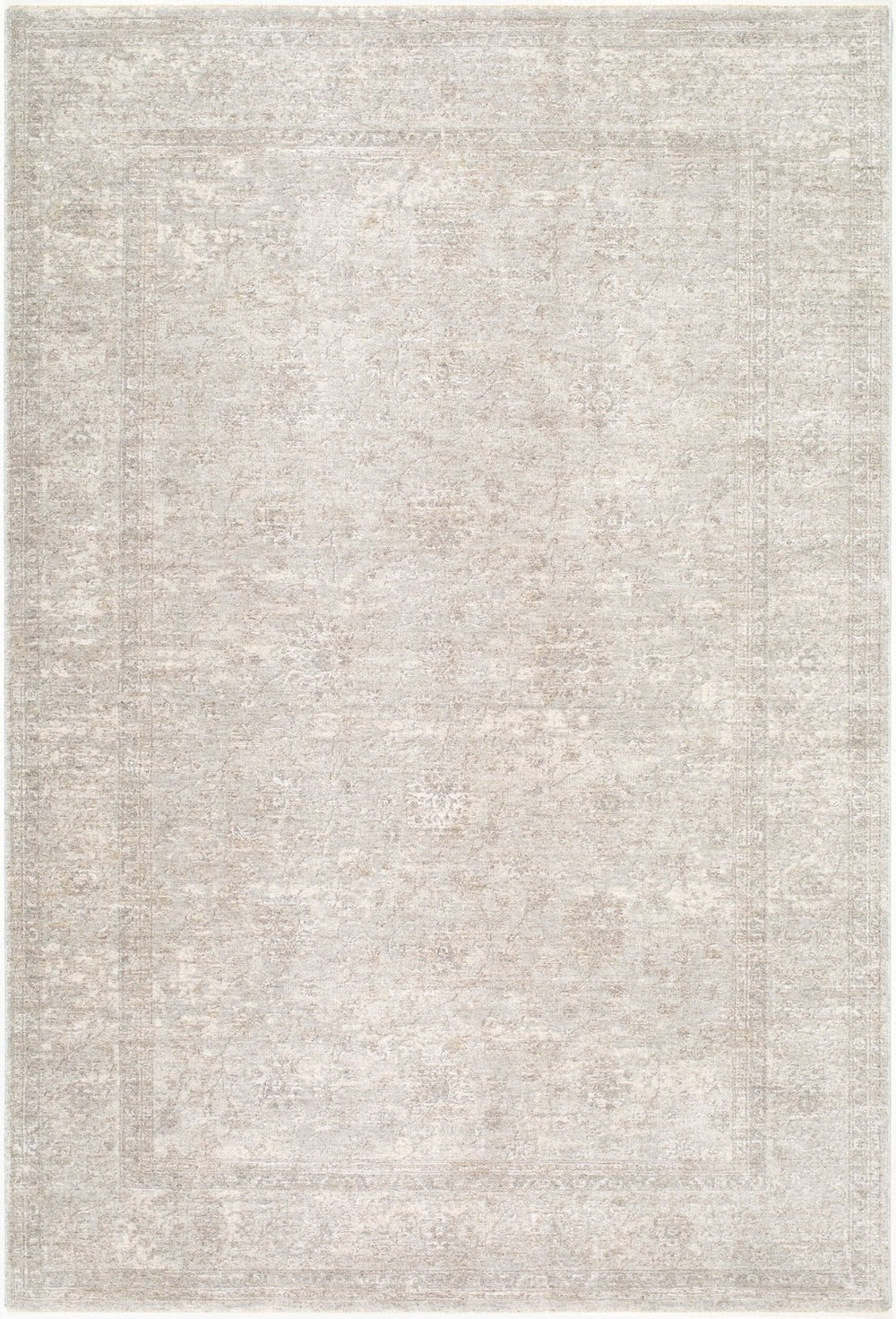 Livabliss Poetry Collection Traditional Fringe Area Rug Woven in Turkey for Living Rooms Light Gray, Lig 2' x 2'11" POI2319-2211