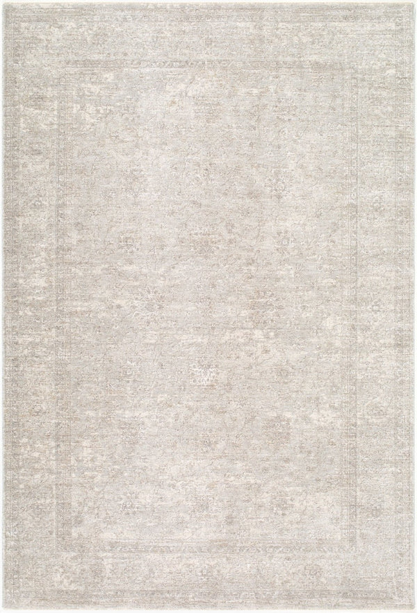 Livabliss Poetry Collection Traditional Fringe Area Rug Woven in Turkey for Living Rooms Light Gray, Lig 2' x 2'11" POI2319-2211