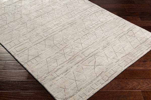 Surya Pokhara 10' X 14' Hand Knotted Rug – Elegant Global-inspired Design, Durable Viscose & Wool Construction Taupe Viscose,Wool Pok2300-46