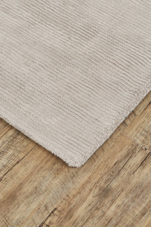 Feizy Rugs Batisse Modern Hand Woven Viscose Rug - Luxurious Low Pile Design For Effortless Style And Elegance Ivory,Taupe Viscose 6698717ftpe000p00