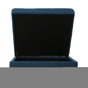 English Elm Larkin Tufted Storage Ottoman with Rolling Casters for Modern Living Rooms 53068.00NBL