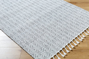 Peony PON-2300 9' x 12' Handmade Rug PON2300-912  Light Silver, Metallic - Silver, Off-White, Silver, Slate Surya