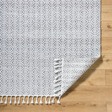 Peony PON-2300 9' x 12' Handmade Rug PON2300-912  Light Silver, Metallic - Silver, Off-White, Silver, Slate Surya