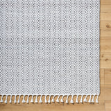 Peony PON-2300 9' x 12' Handmade Rug PON2300-912  Light Silver, Metallic - Silver, Off-White, Silver, Slate Surya