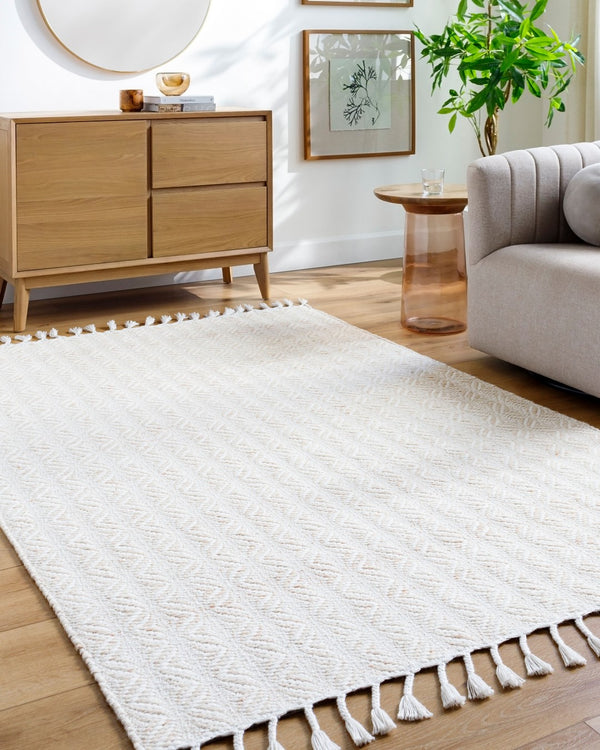 Livabliss Poetry Collection Elegant Machine Woven Area Rug – Durable, Stylish, And Perfect For High Traffic Areas Ivory,Blush,Pearl Recycled Pet Yarn Pon2302-69