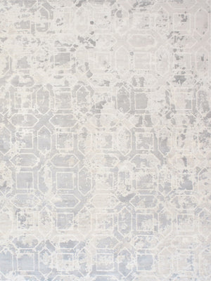Pasargad Home Beverly Collection Hand-loomed Grey Silk Rug - Modern Elegance For Your Decor   Pop-8402 10x14