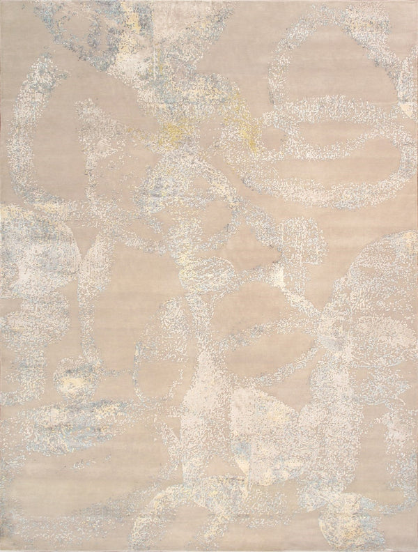 Pasargad Modern Collection Hand-knotted Silk & Wool Abstract Rug - Elegant Design For Sophisticated Homes   Pope-53 8x10