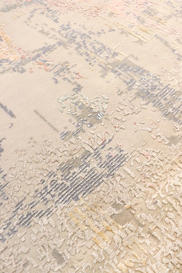Pasargad Modern Collection Hand-knotted Silk & Wool Abstract Rug - Elegant Design For Sophisticated Homes   Pope-53 8x10