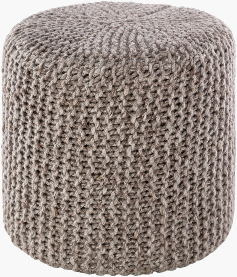 Livabliss Prado Chunky Knit Cube Pouf Wool Blend Textured Footrest for Modern Bohemian Rooms POPF002-181816