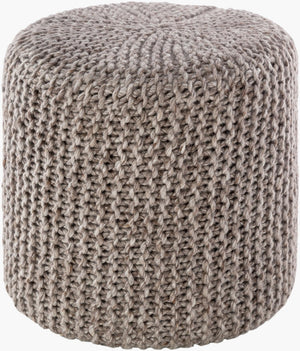 Livabliss Prado Chunky Knit Cube Pouf Wool Blend Textured Footrest for Modern Bohemian Rooms POPF002-181816