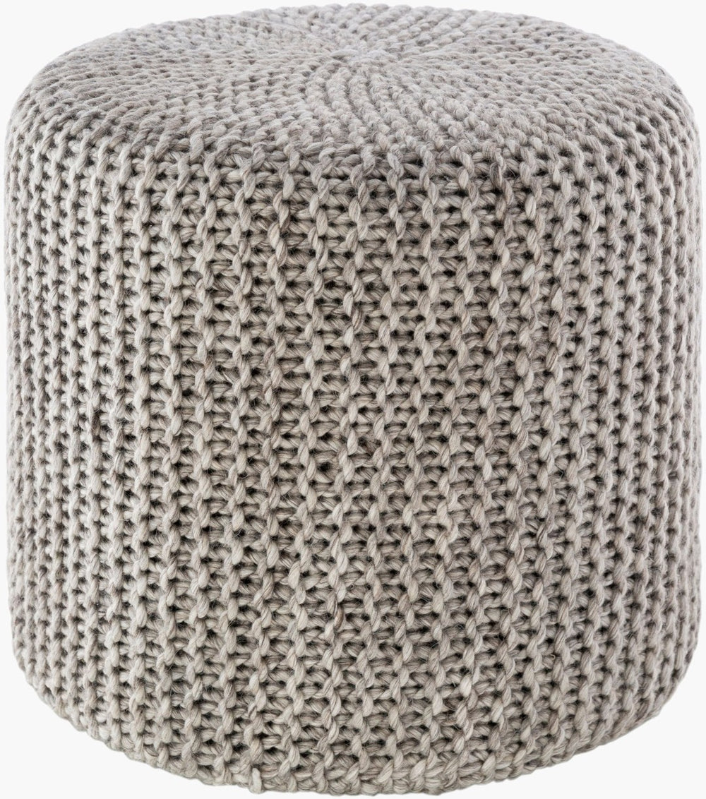 Livabliss Prado Artisan Knitted Cube Pouf Wool Blend Footrest for Bohemian Living Rooms POPF003-181816
