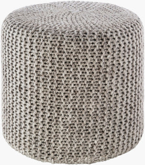 Livabliss Prado Artisan Knitted Cube Pouf Wool Blend Footrest for Bohemian Living Rooms POPF003-181816
