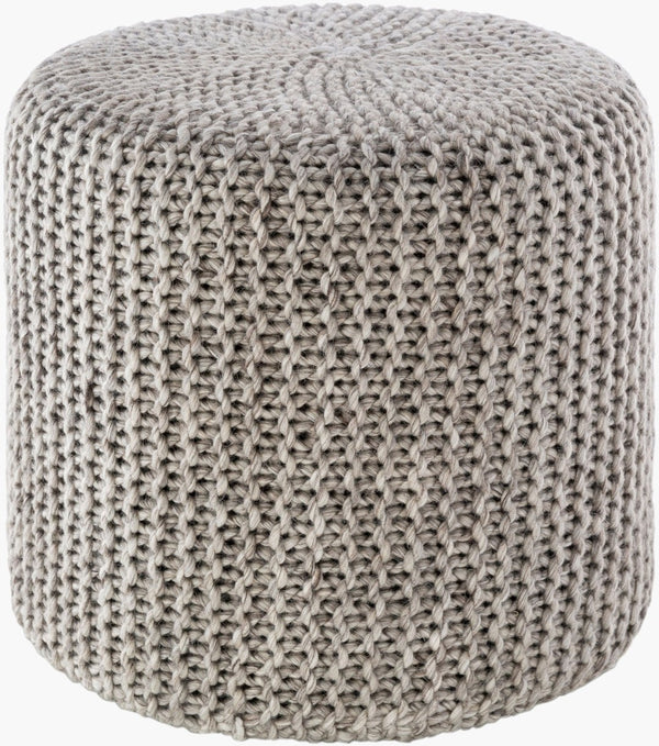 Livabliss Prado Artisan Knitted Cube Pouf Wool Blend Footrest for Bohemian Living Rooms POPF003-181816