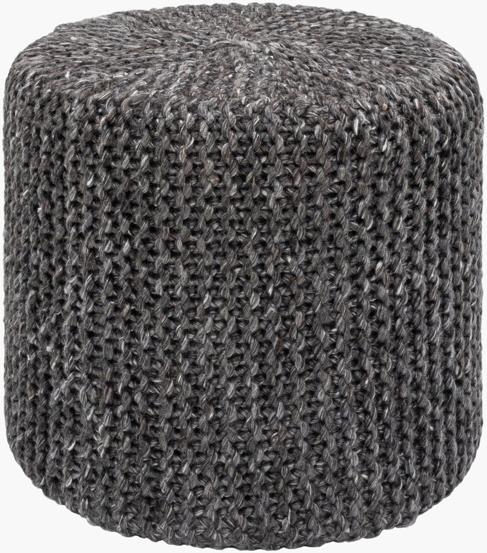 Livabliss Prado Knitted Wool Cube Pouf Artisan Crafted Footrest for Living Room or Bedroom POPF004-181816