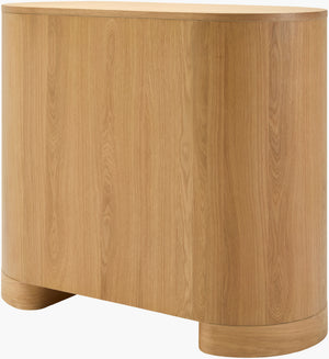 Surya Poros Cabinet - Stylish 32"H X 38"W X 18"D Cork Veneer & Oak Storage Solution For Any Room Top, Silver Gray,Base, Brown Cork Veneer,Oak Pors005-323818