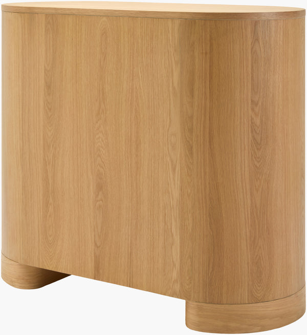 Surya Poros Cabinet - Stylish 32"H X 38"W X 18"D Cork Veneer & Oak Storage Solution For Any Room Top, Silver Gray,Base, Brown Cork Veneer,Oak Pors005-323818