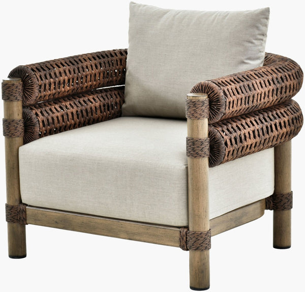 Surya Porta Artisan Hand-painted Accent Chair with Acrylic Upholstery and Rust-resistant Base PORT001-283638