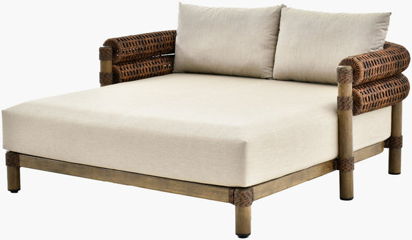 Surya Porta Artisan Hand-painted Outdoor Daybed with Aluminum Base and Acrylic Cushions PORT004-286769