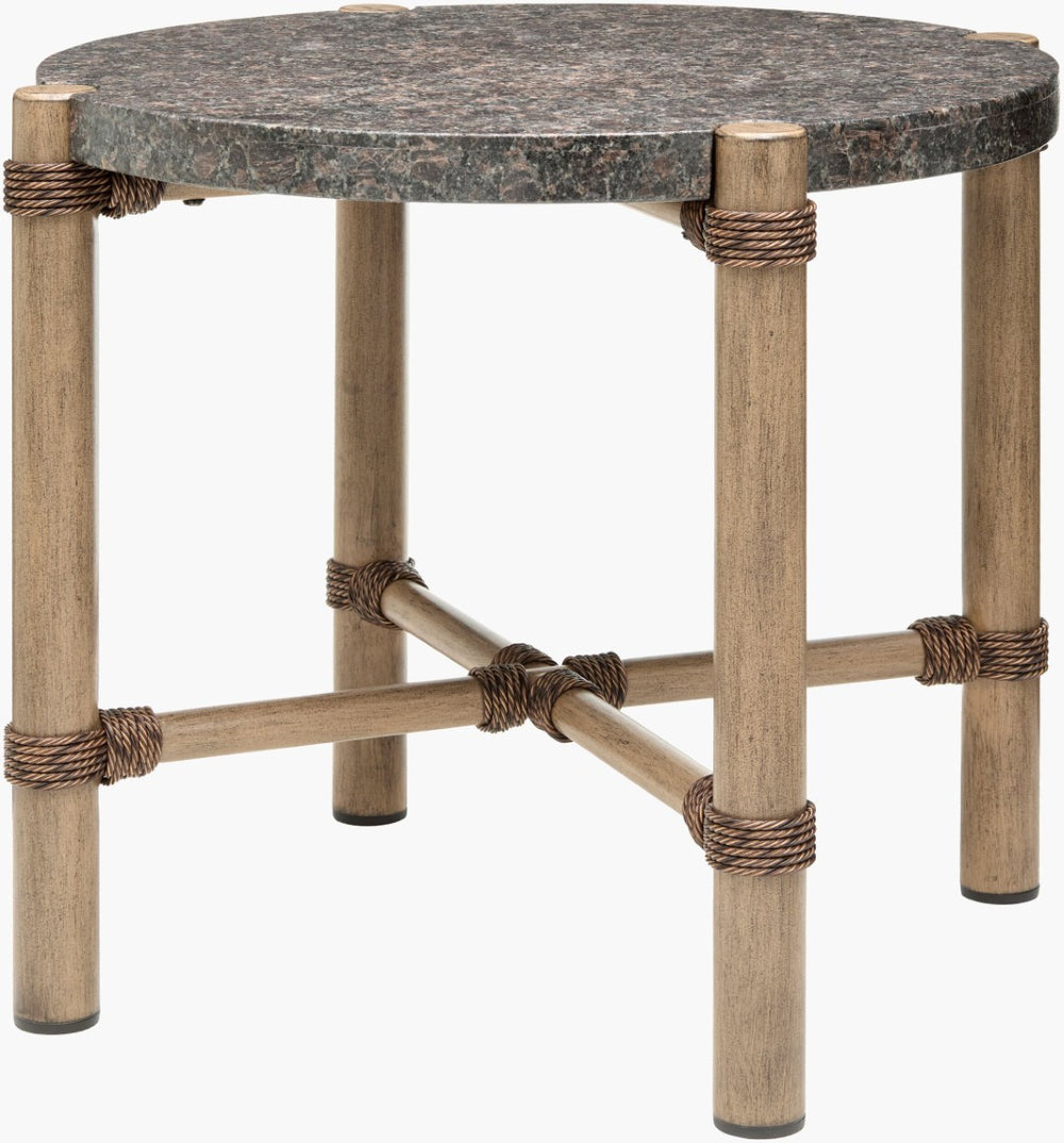 Surya Porta Hand-painted Aluminum Square End Table Artisan Accent for Patio or Living Room PORT009-222626