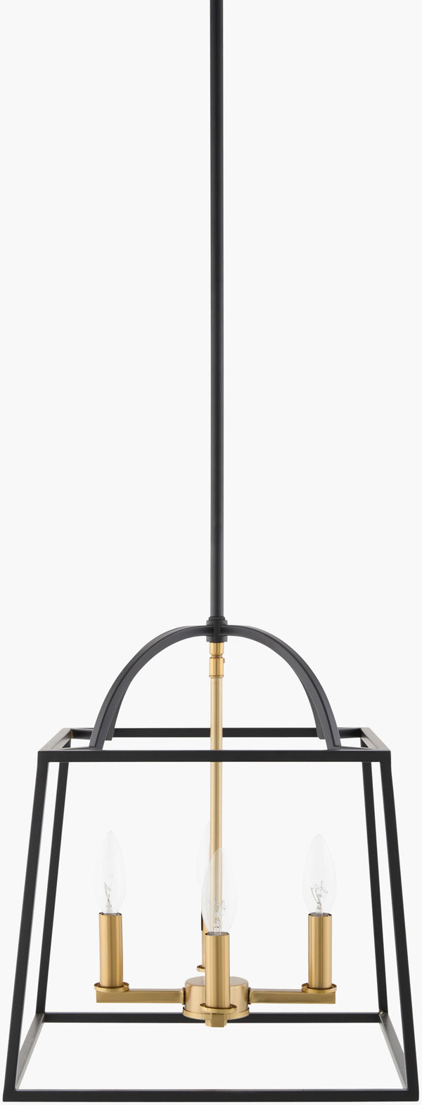 Surya Possini Chandelier Lighting - 14" Industrial Rustic Design, Durable Iron, Perfect For Dining & Living Spaces Fixture, Black,Cord, White Iron Pos-001