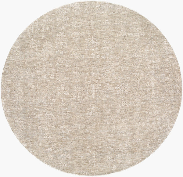 Livabliss Poet Medallion Area Rug with Knotted Fringe for Large Living or Dining Spaces Slate, Light Sl 7'10" x 7'10" POT2300-710RD
