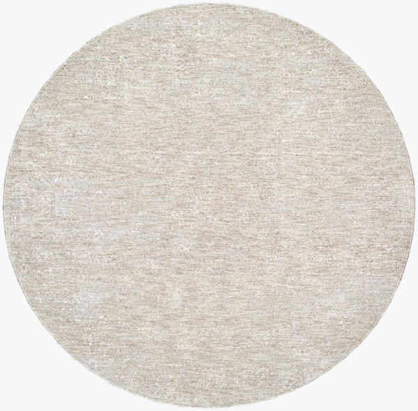 Livabliss Poet Medallion Area Rug with Fringe Border Medium Pile Polyester Woven in Turkey Slate, Light Sl 5'3" x 5'3" POT2301-53RD