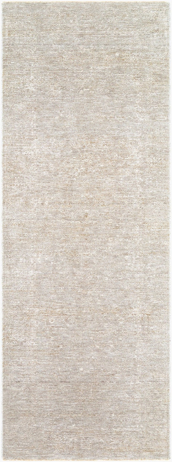 Livabliss Poet Collection Traditional Polyester Area Rug with Fringe for Living Room Floors Light Slate, Sl 2'7" x 7'3" POT2302-2773