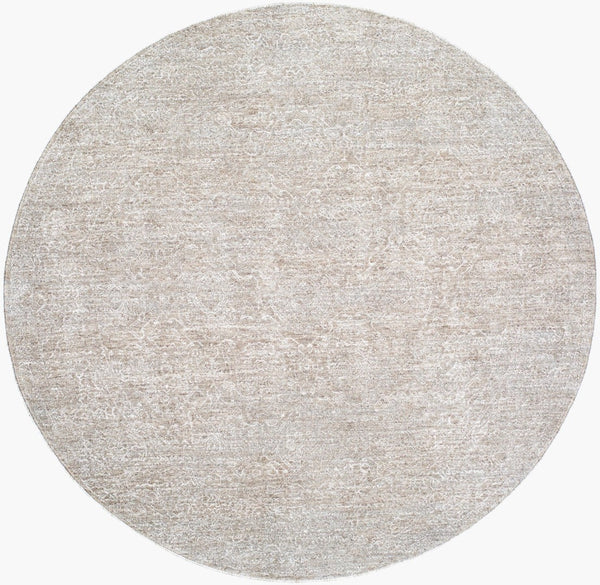 Livabliss Poet Traditional Fringe Area Rug Polyester Woven Living Dining Room Floor Accent Slate, Light Sl 7'10" x 7'10" POT2303-710RD