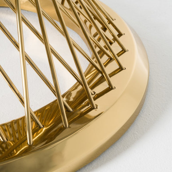 VIG Furniture Potter Round Dining Table With White Marble Top & Gold Stainless Steel Pedestal, Seats 6, 51"_X000d_ VGZAT9007