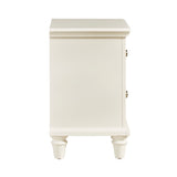 Homelegance By Top-Line Dasha 2-Drawer End Table White Wood