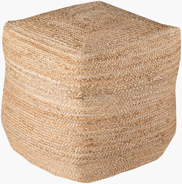 Livabliss Jute Woven Cube Pouf Handcrafted Natural Fiber Footrest for Bohemian Living Spaces POUF-101