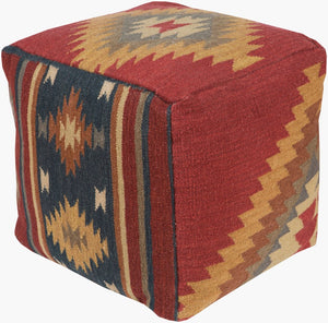 Livabliss Frontier Hand-woven Cube Pouf Natural Fiber Artisan Seating for Bohemian Living Spaces POUF-16