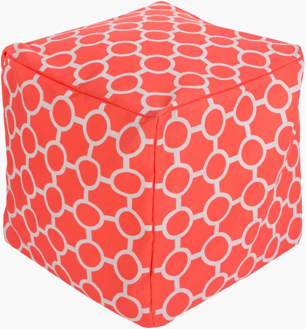 Livabliss Rain Woven Cube Pouf Coastal Inspired Polyester Footrest for Living or Bedroom POUF-270