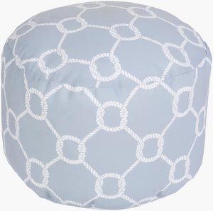 Livabliss Rain Coastal Woven Pouf Braided Texture Footrest for Living Room or Bedroom Floor POUF-302