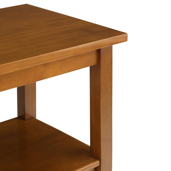 English Elm Warm Console Sofa Table - Handcrafted Solid Wood With Light Golden Brown Finish & Ample Storage B136P159569-GIGA