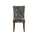 Homelegance By Top-Line Harmonn Print Parsons Dining Side Chairs (Set of 2) Brown Rubberwood